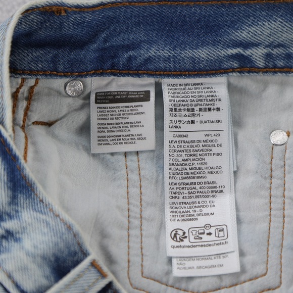 Levi's Women Light Wash Blue Denim Front Slit Maxi Skirt Size 32 NWT - Picture 8 of 12